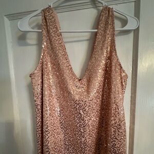 Pink Sequin Tank Top Size Medium